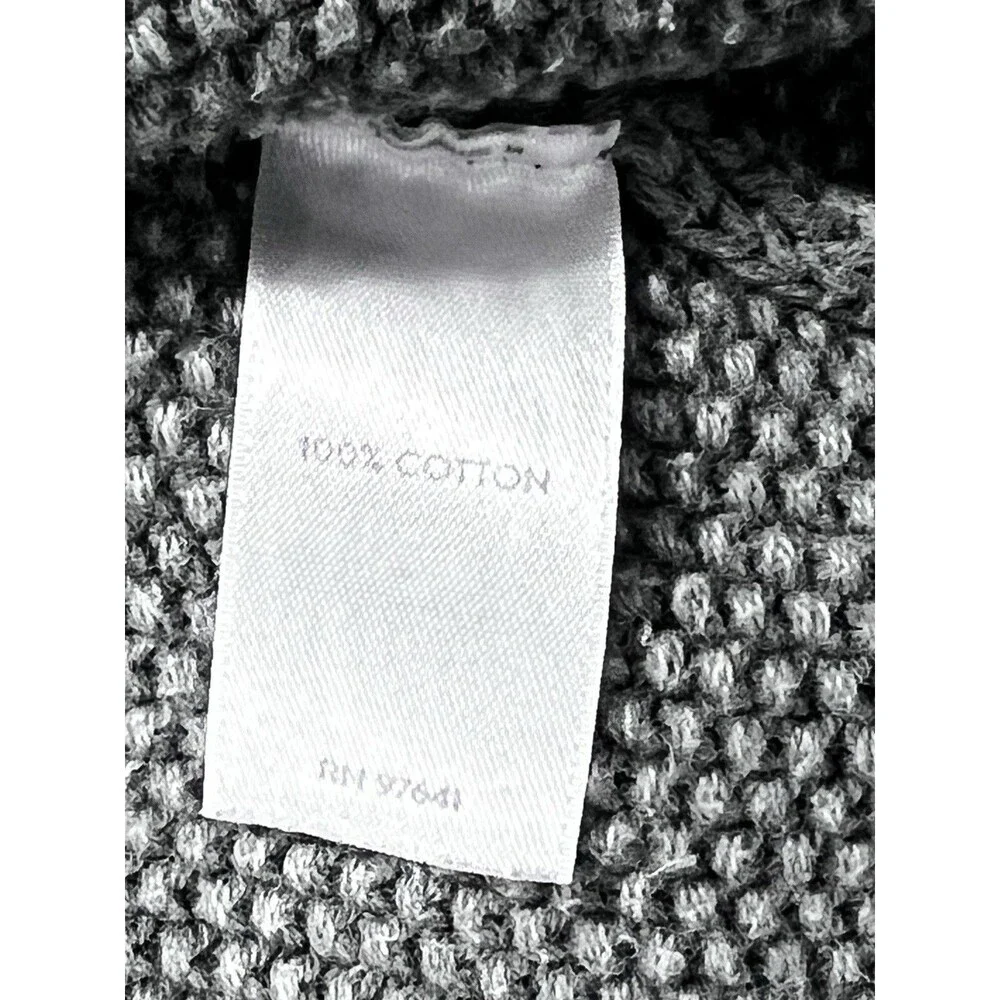 J Jill Olive Green Mineral Wash Thick Cable Knit Chunky Cotton Sweater L Tall - Picture 9 of 12